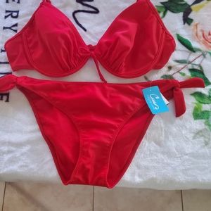 California Waves red bikini size large bottoms xl top